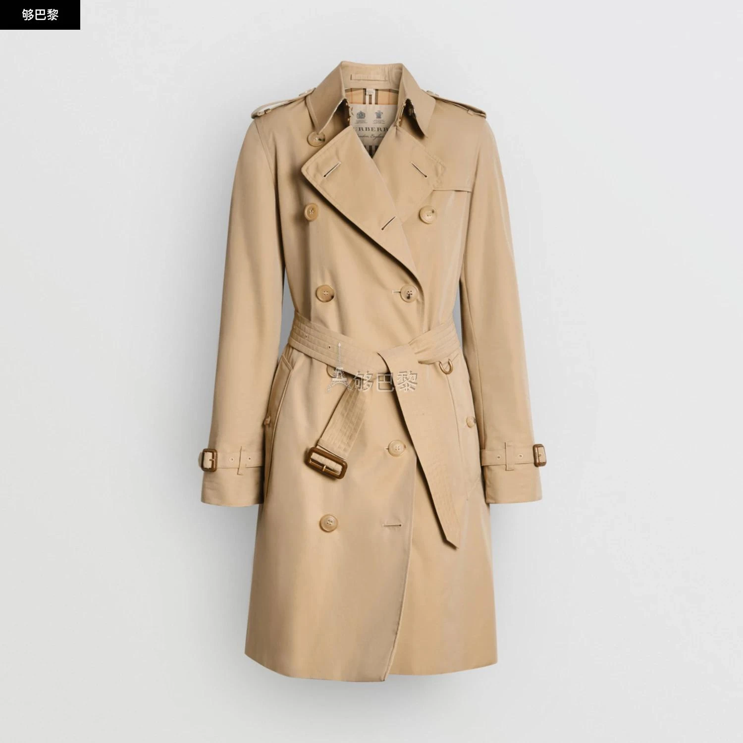 商品Burberry|包邮包税【预售7天发货】 BURBERRY 24春夏 女士 风衣 肯辛顿版型 - Heritage Trench 风衣 40733731,价格¥17264,第6张图片详细描述