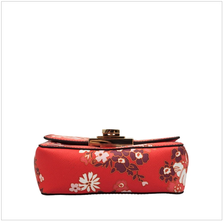 商品Michael Kors|Michael Kors 迈克高仕 TINA系列女士小号红色皮质时尚印花单肩斜挎包 35H7GT4C5R-dksan,价格¥660,第8张图片详细描述