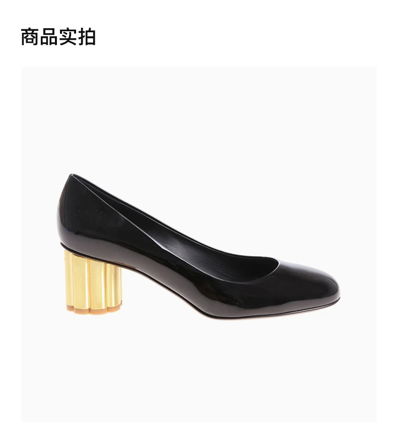 商品[国内直发] Salvatore Ferragamo|SALVATORE FERRAGAMO 黑色女士高跟鞋 0672733,价格¥2453,第3张图片详细描述