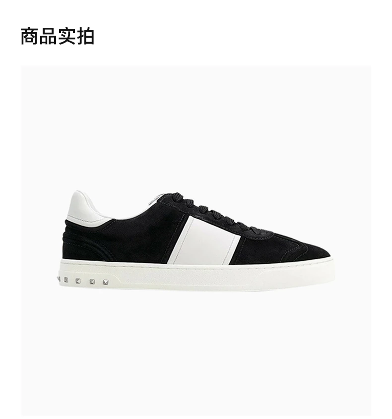 商品Valentino|VALENTINO 男士黑色绒面革运动鞋 QY2S0A08-LAR-A01,价格¥2113,第4张图片详细描述