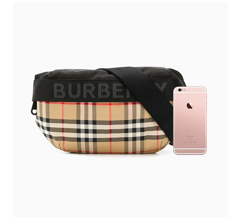 商品Burberry|BURBERRY 拼色中性腰包 8026557,价格¥5026,第6张图片详细描述