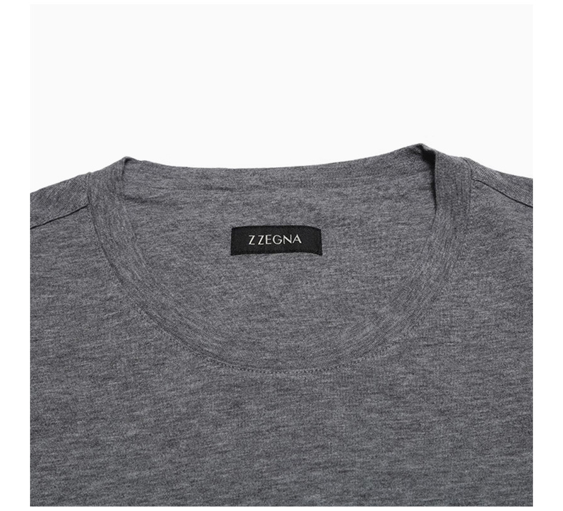 商品Zegna|Z Zegna 男灰色男士T恤 VS372-630D-6D1,价格¥5070,第8张图片详细描述