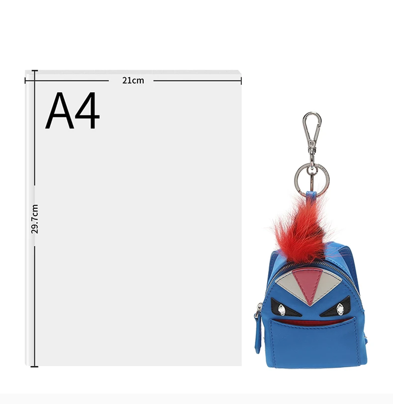 商品Fendi|Fendi 芬迪 女士蓝色怪兽背包钥匙扣挂饰 7AR457-5PP-F078R,价格¥2055,第4张图片详细描述