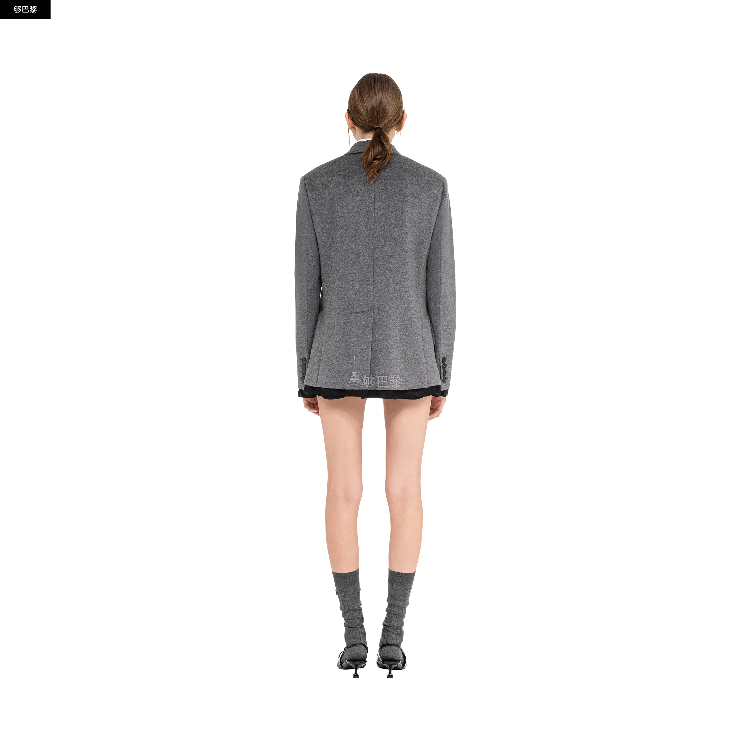 商品Miu Miu|【预售】 缪缪 25春夏 女士 西服外套 Veste croisée en velours MH1853_125Q_F0031_S_231 ,价格¥30491,第6张图片详细描述