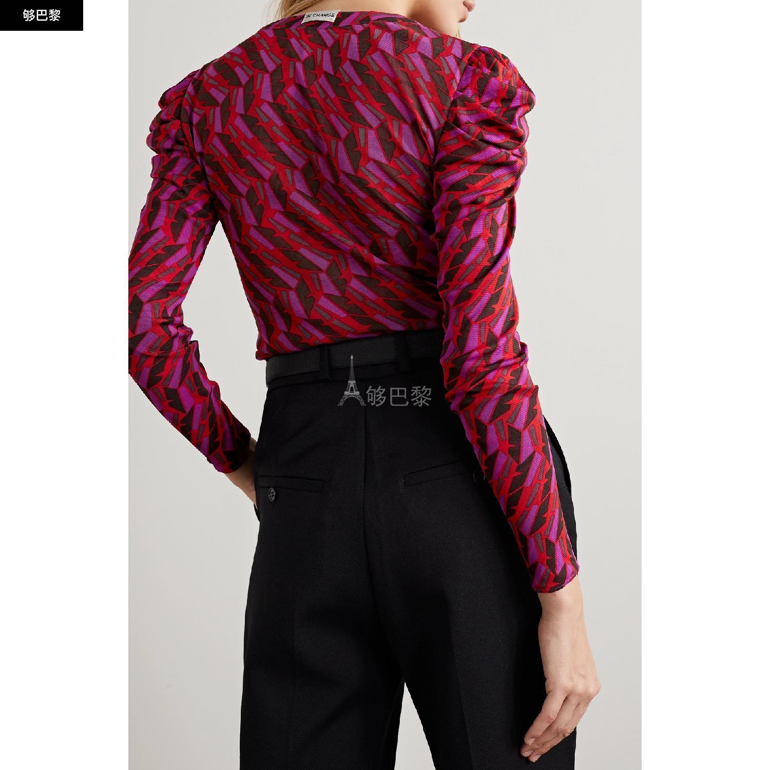 商品Diane von Furstenberg|【特惠6.0折】包邮包税【预售7天发货】 DIANE VON FURSTENBERG 23秋冬 女士 长袖衬衫 Gladys 正反两穿印花弹力网布女衫 1647597289317331 DVFBL4Q006OAZZR ,价格¥1879,第6张图片详细描述