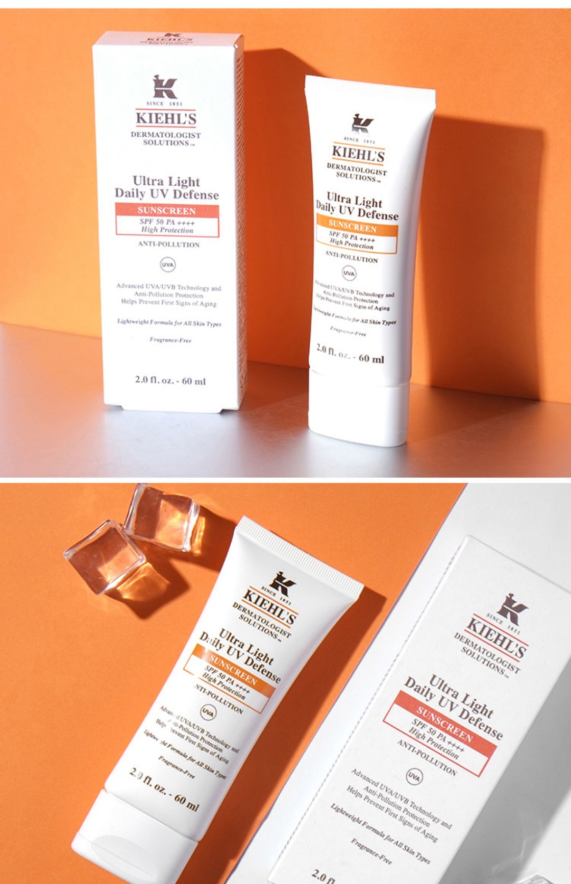 商品Kiehl's|科颜氏 柔润防晒隔离乳SPF50/PA++++清爽广谱防晒 60ml,价格¥355,第12张图片详细描述