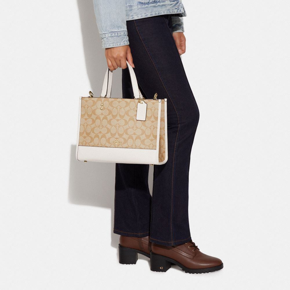 商品[国内直发] Coach|  蔻驰手提包女士专柜款Dempsey 30老花满印拼皮革单肩包斜挎包 大号1955  IMDQC,价格¥2010,第3张图片详细描述