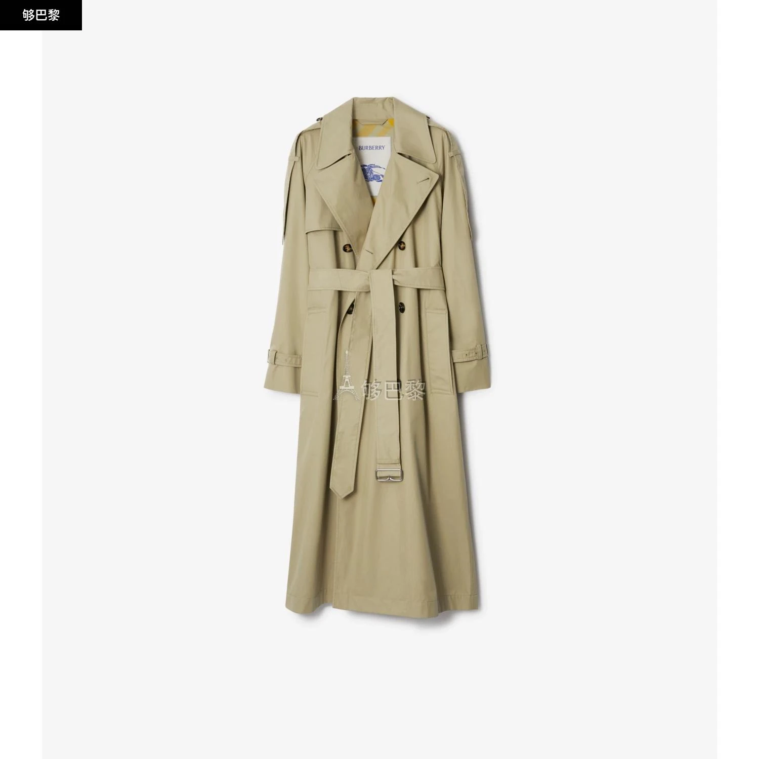 商品Burberry|包邮包税【预售7天发货】 BURBERRY 24春夏 女士 风衣 短款 Castleford Trench 风衣 80793801,价格¥20692,第2张图片详细描述