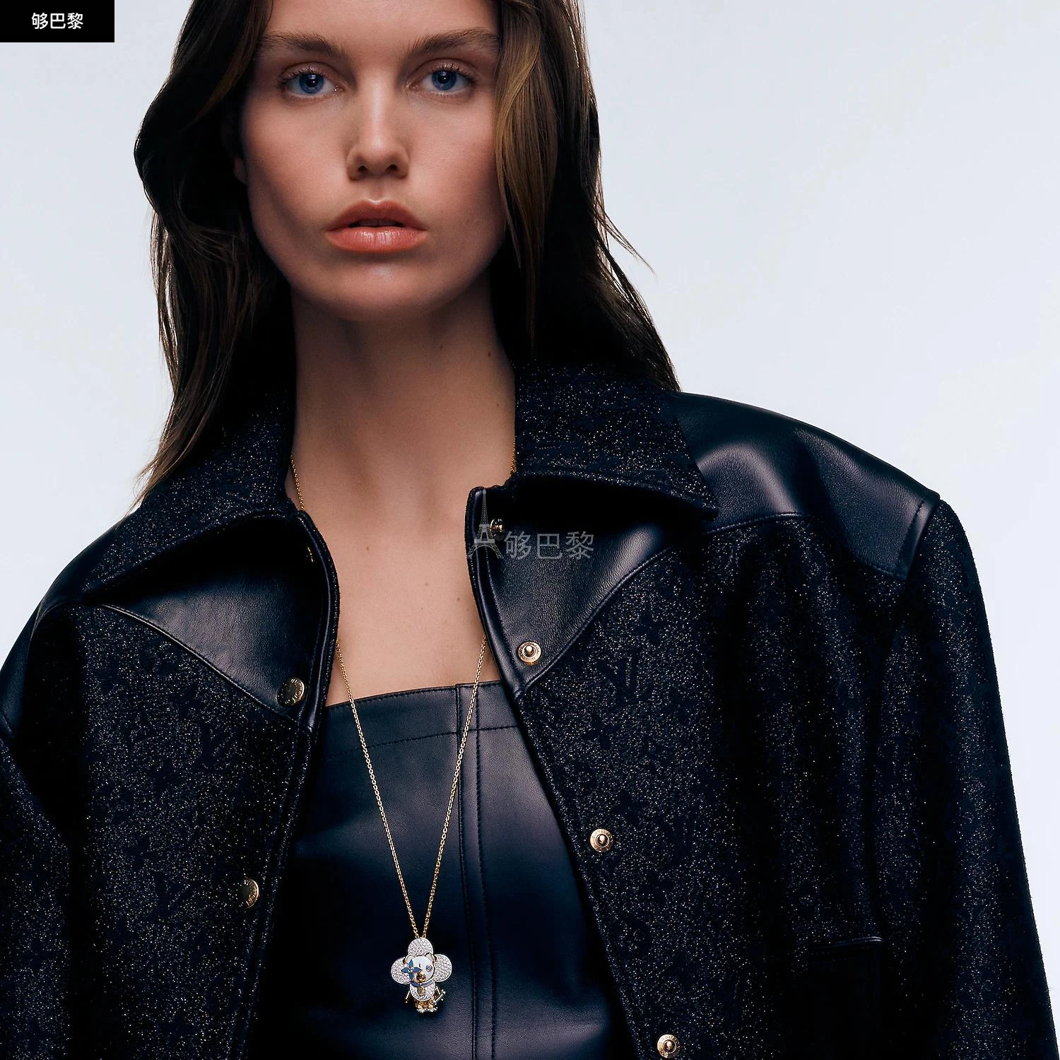 商品Louis Vuitton|【预售】 LV路易威登 24秋冬 女士 吊坠 VIVIENNE DOG 18K 金漆光钻石彩色宝石项链 Q93982,价格¥464101,第4张图片详细描述