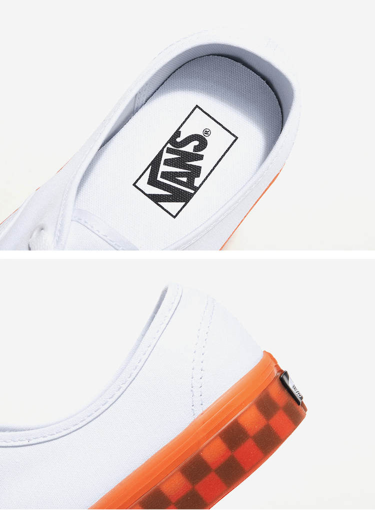 商品Vans|【Brilliant|包邮包税】万斯 AUTHENTIC  运动鞋 帆布鞋  VN0A5KRDAVE (TRANSLUCENT) TRUE WHITE/ORANGE SUNRISE,价格¥216,第5张图片详细描述