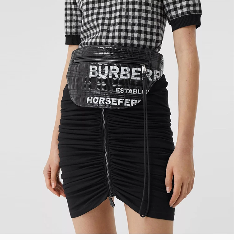 商品[国内直发] Burberry|Burberry 博柏利Horseferry 印花涂层帆布布鲁摩腰包 8028160,价格¥4082,第7张图片详细描述