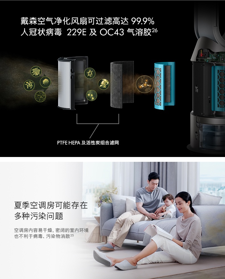 商品[国内直发] Dyson|戴森|PH04无雾除菌加湿器孕妇婴儿卧室家用空气净化器除甲醛,价格¥11041,第3张图片详细描述