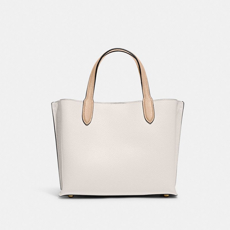商品[国内直发] Coach|COACH蔻驰 女士专柜款白色牛皮革中号手提托特包C8561 B4CAH,价格¥2301,第4张图片详细描述