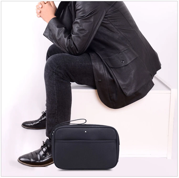 商品MontBlanc|Mont Blanc 万宝龙 男款黑色牛皮手拿包 111140,价格¥2974,第20张图片详细描述