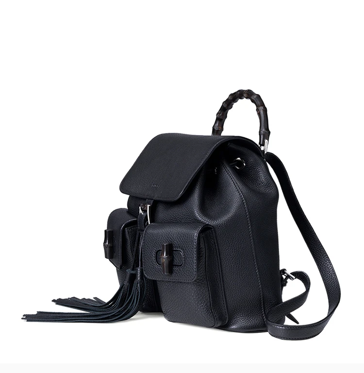 商品[国内直发] Gucci|GUCCI 古驰 女士黑色牛皮双肩背包 370833-A7M0N-1000,价格¥13205,第6张图片详细描述