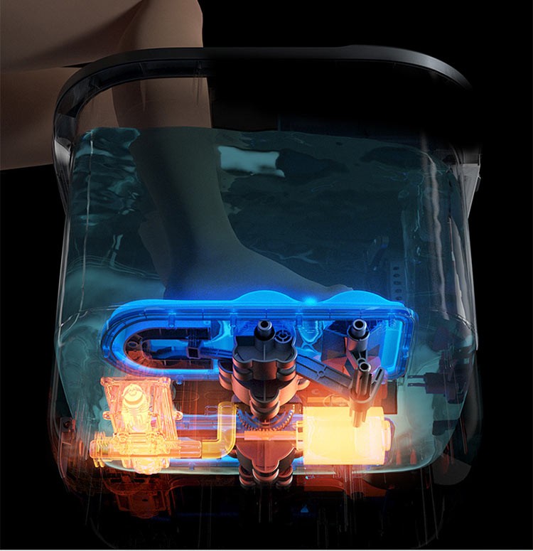 商品[国内直发] HITH|HITH智能足浴桶足浴盆3D舒适按摩恒温智能模式温度控制有线版自动按摩泡脚桶盆 Q3 旋钮款,价格¥485,第14张图片详细描述