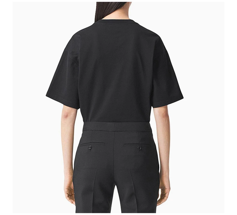 商品Burberry|BURBERRY 黑色女士T恤 8042882,价格¥2930,第6张图片详细描述