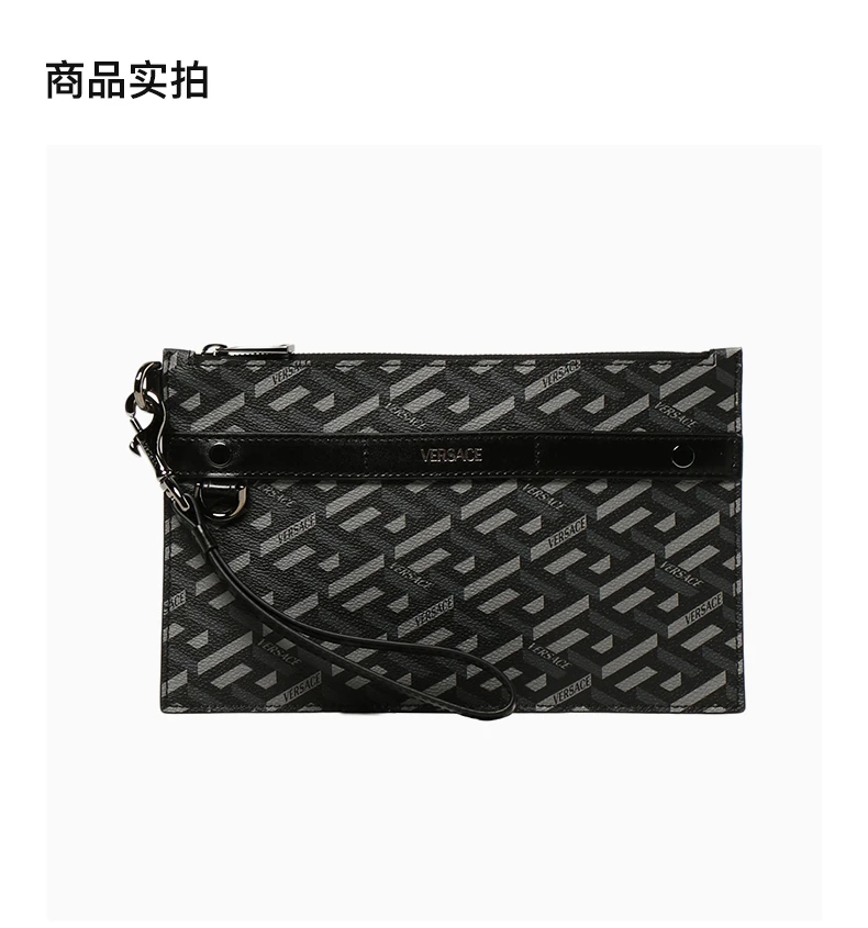 商品Versace|VERSACE 黑色男士手拿包 1002926-1A01444-5B05E,价格¥2181,第4张图片详细描述