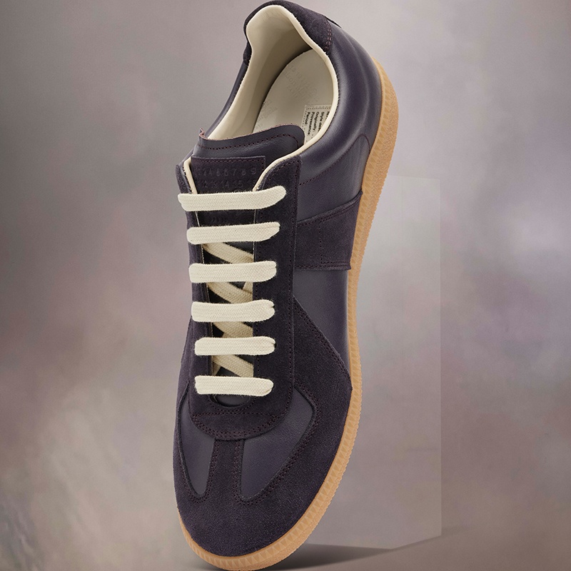 商品MAISON MARGIELA|Maison Margiela/马丁·马吉拉 女士茄紫色小牛皮运动鞋,价格¥4656,第3张图片详细描述