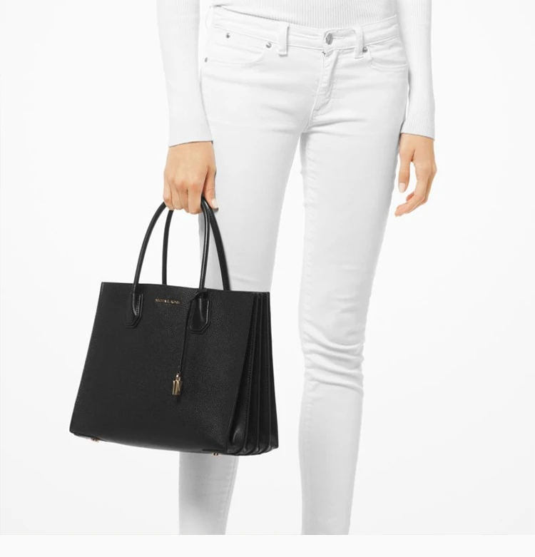 商品Michael Kors|Michael Kors 迈克高仕 女士黑色牛皮单肩包手提包 30F8GM9T3T-BLACK,价格¥2152,第8张图片详细描述