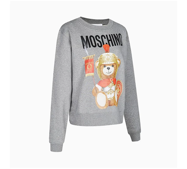 商品Moschino|MOSCHINO COUTURE 女士灰色棉质小熊图案卫衣 EV1702-5527-2507,价格¥1973,第5张图片详细描述