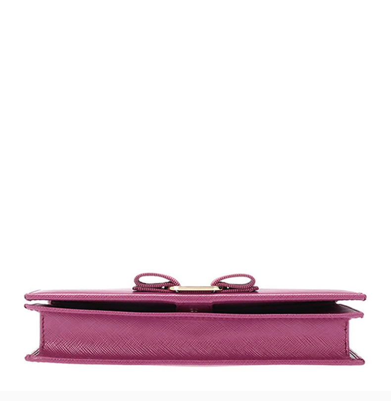 商品[国内直发] Salvatore Ferragamo|Salvatore Ferragamo 菲拉格慕 女士梅红色牛皮蝴蝶结单肩斜挎包 22-B850-0656958,价格¥3780,第7张图片详细描述