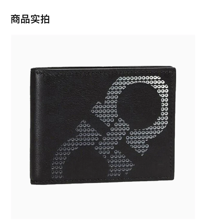 商品Salvatore Ferragamo|Salvatore Ferragamo 菲拉格慕 男士黑色印花图案短款钱包 66-A264-693694,价格¥1481,第4张图片详细描述