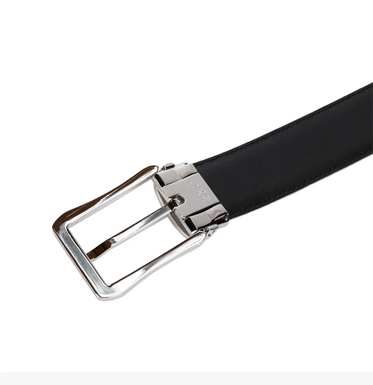 商品MontBlanc|Mont Blanc 万宝龙 男士黑色针扣式牛皮腰带 118423,价格¥1791,第8张图片详细描述