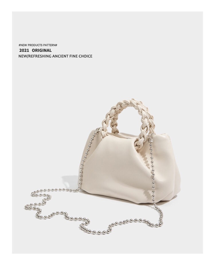 商品[国内直发] GLENVINTEN|格岚云顿夏天女包包2022新款潮轻奢小众设计百搭手提云朵包,价格¥170,第6张图片详细描述
