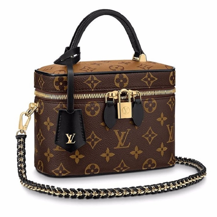 商品Louis Vuitton|Louis Vuitton 路易威登 女士VANITY小号拼色老花单肩手提链条化妆包&nbsp;M45165 送礼好物,价格¥21634,第7张图片详细描述