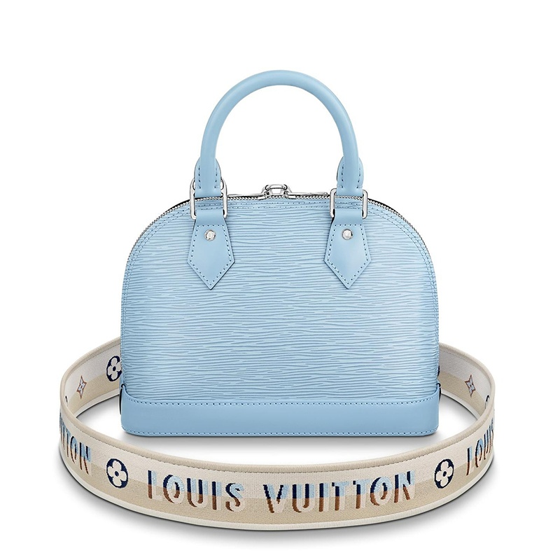 商品Louis Vuitton|预售十天 Louis Vuitton/路易威登 22春夏新款ALMA BB系列 女士蓝云色皮革银锁银扣单肩斜跨手提包M59345,价格¥16798,第3张图片详细描述