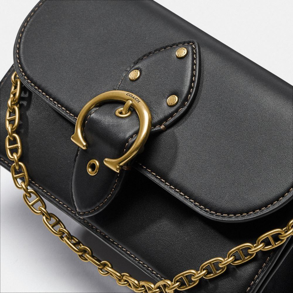 商品[国内直发] Coach|【微瑕清仓价】蔻驰新款腋下包女士专柜款皮质小号单肩斜挎包黑色/白色 礼物送女友C2617 V5SBD,价格¥1182,第12张图片详细描述
