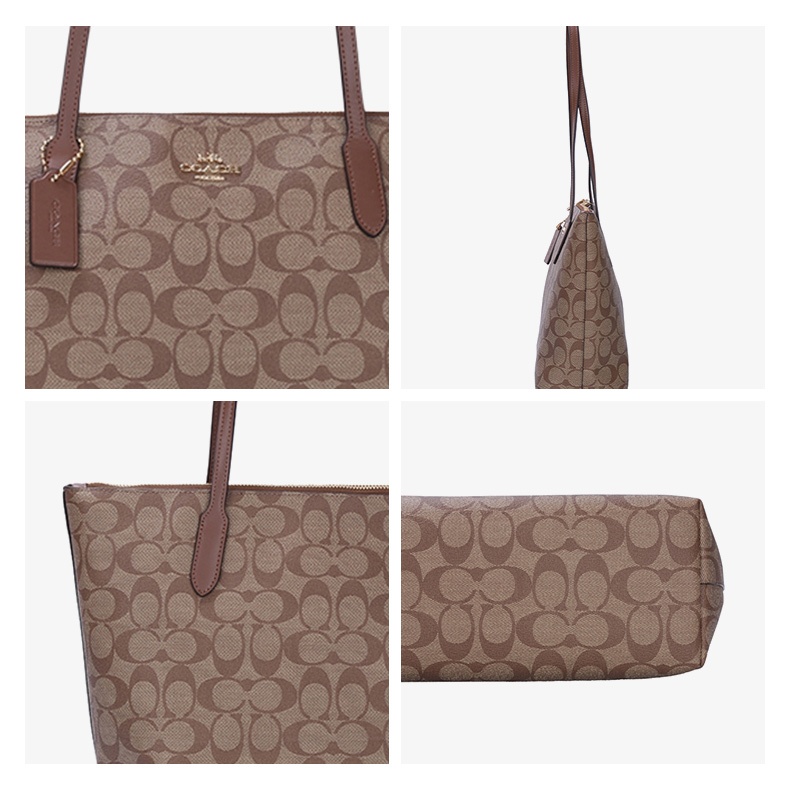 商品[国内直发] Coach|COACH 奥莱款中号女士PVC配皮单肩手提托特包 4455IME74 送礼好物,价格¥1367,第7张图片详细描述