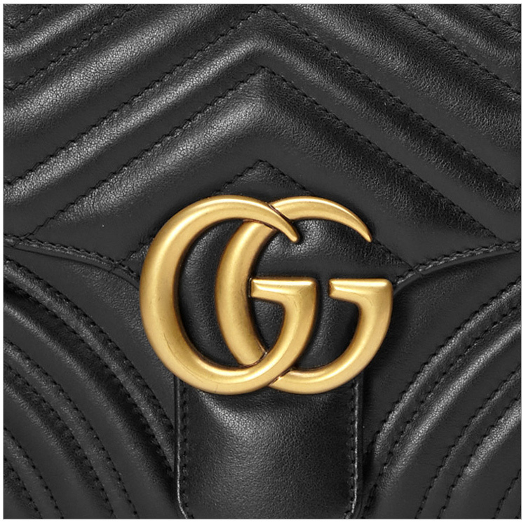 商品[国内直发] Gucci|GUCCI 古驰 女士黑色皮革单肩手提挎包 498100-DTDPT-8975,价格¥18413,第6张图片详细描述