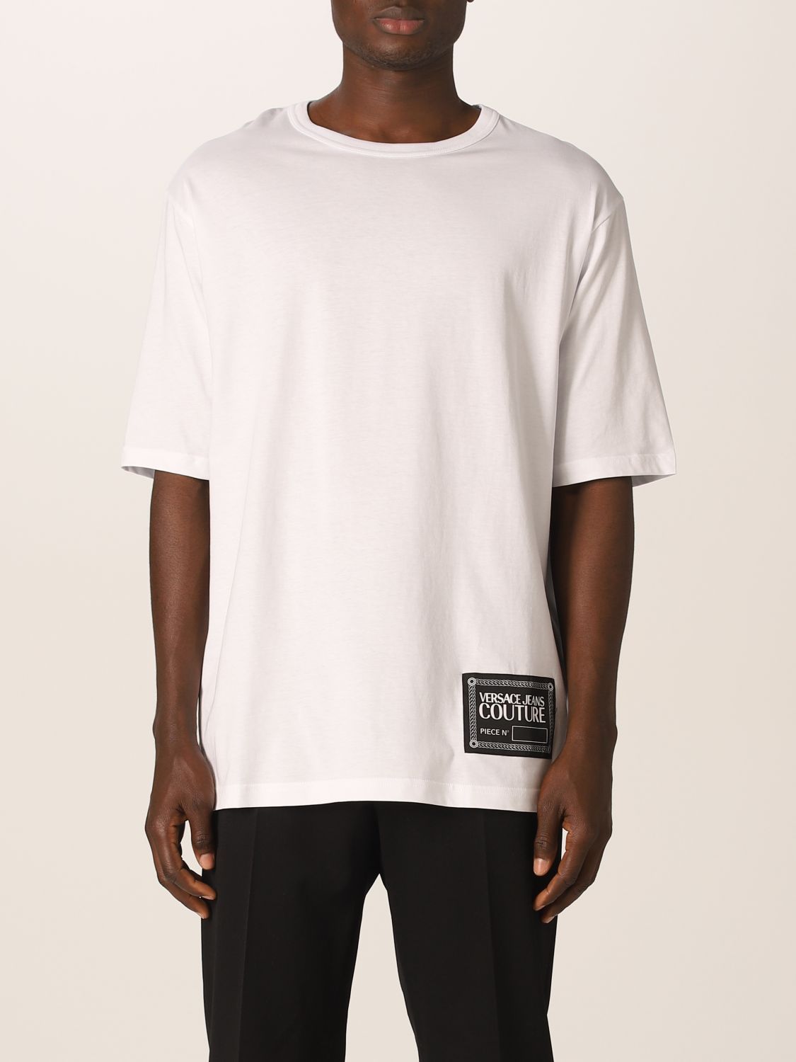 商品[国内直发] Versace|VERSACE JEANS 男士T恤白色 72GAHT18-CJ00O-003,价格¥336,第1张图片详细描述