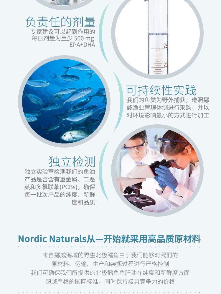 商品[国内直发] Nordic Naturals|美国挪威小鱼Nordic Naturals 婴幼儿鳕鱼肝油 DHA+维生素AD60ml,价格¥89,第4张图片详细描述