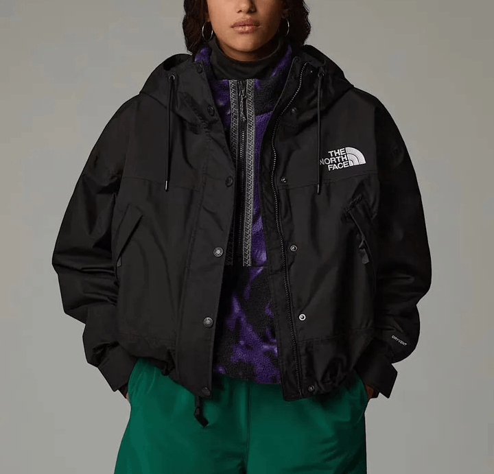 商品[国内直发] The North Face|北面 Logo刺绣拉链连帽防水长袖夹克外套 女款 黑色,价格¥1720,第2张图片详细描述