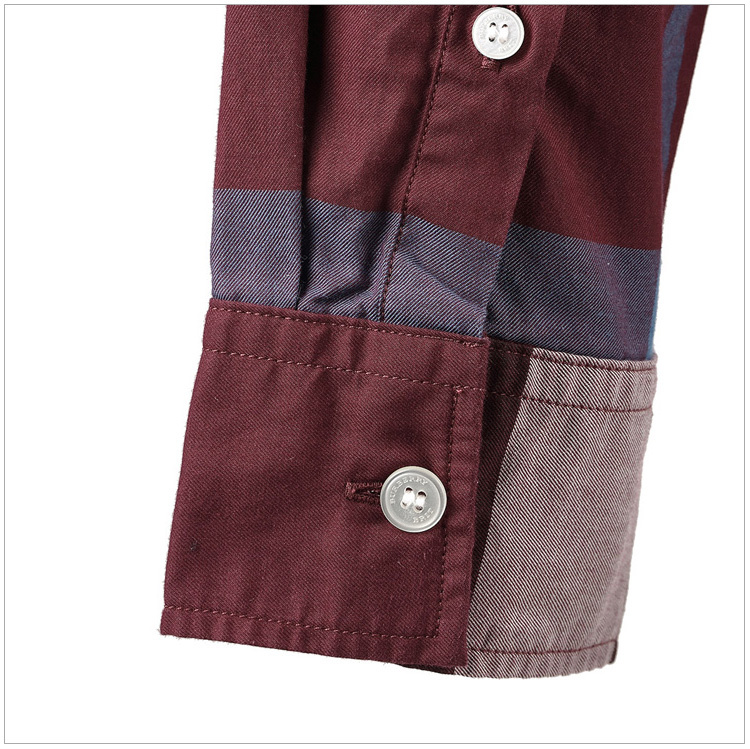 商品Burberry|Burberry 博柏利 红色纯棉经典格纹男士衬衫IA 3942540,价格¥1669,第34张图片详细描述