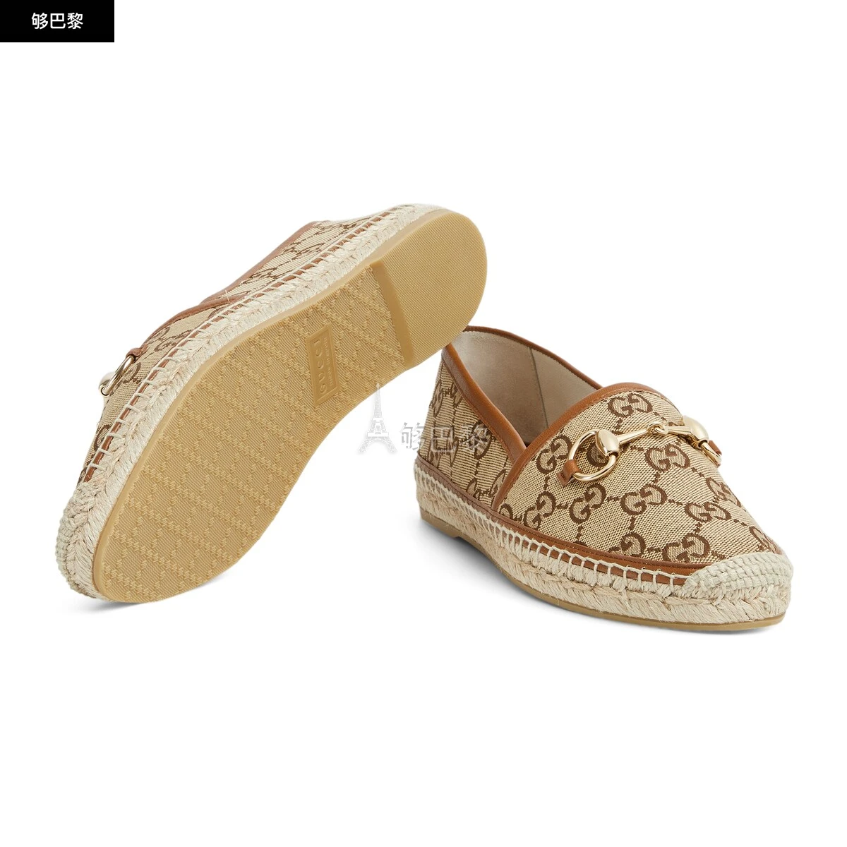 商品Gucci|【预售】 古驰 25春夏 女士 平底鞋 女士马衔扣绳底鞋 817244 9SF40 2547 ,价格¥6286,第4张图片详细描述