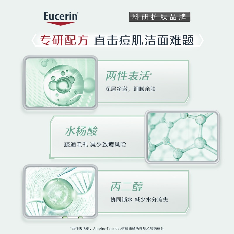 商品Eucerin|Eucerin优色林清痘净颜洁面啫喱400ml 清爽控油 细腻洁肤油痘肌,价格¥198,第5张图片详细描述