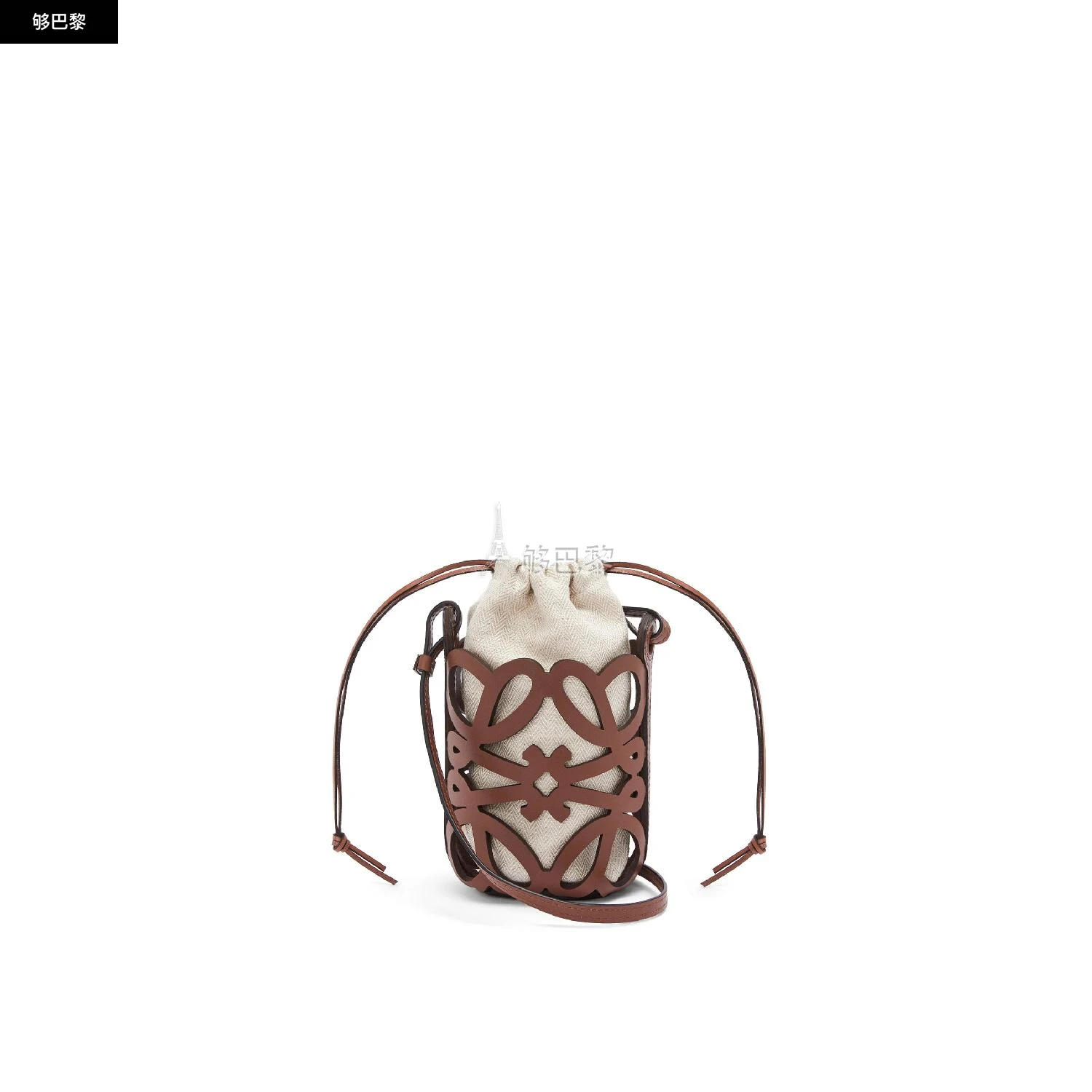 商品Loewe|【预售】 罗意威 25春夏 女士 收纳包 Anagram cut-out pocket in classic calfskin and canvas C922Y62X07-3892 ,价格¥7721,第4张图片详细描述