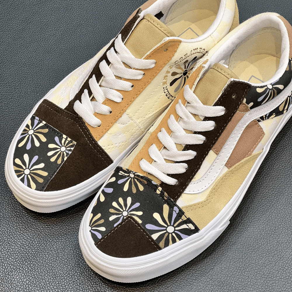 商品Vans|【韩国直邮|包邮包税】万斯[VANS] Ua Old Skool Patchwork # Divine # 女士鞋 # multi/true white (VN0A7Q4PAS0),价格¥261,第5张图片详细描述