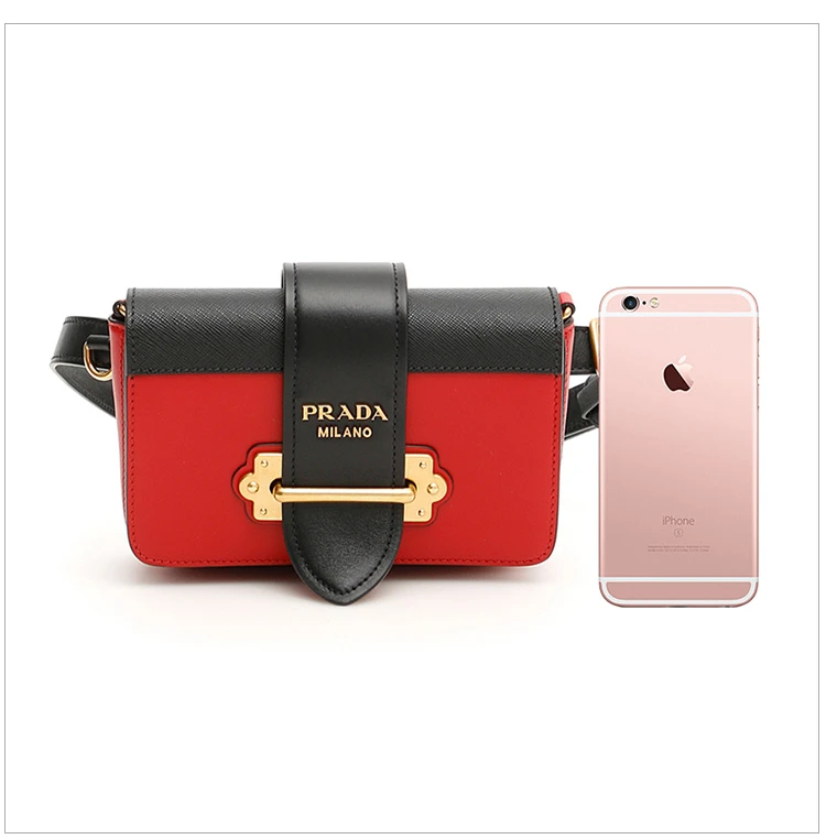 商品[国内直发] Prada|PRADA 红色女士腰包 1BL004-2BB0-F0C9F-V-OCH,价格¥9081,第2张图片详细描述