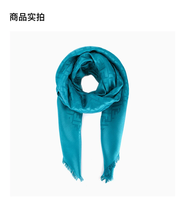商品Fendi|FENDI 女士蓝色围巾 FXT924-MEA-F0KE5,价格¥2080,第5张图片详细描述