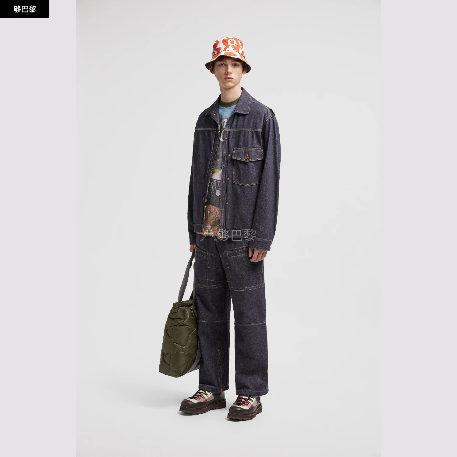 商品Moncler|【预售】 MONCLER 盟可睐 25春夏 男士 夹克 Moncler x Mercedes-Benz by NIGO Nepit男士牛仔布夹克外套 K14011A00010M592377A ,价格¥11156,第4张图片详细描述