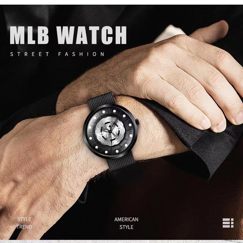 商品[国内直发] MLB|2020新品个性时尚款夜光男表防水石英表NY009,价格¥447,第6张图片详细描述