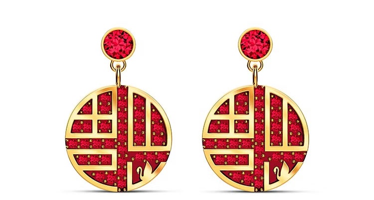 商品Swarovski|SWAROVSKI 施华洛世奇 福到新年系列耳钉5539915 ,价格¥1778,第3张图片详细描述