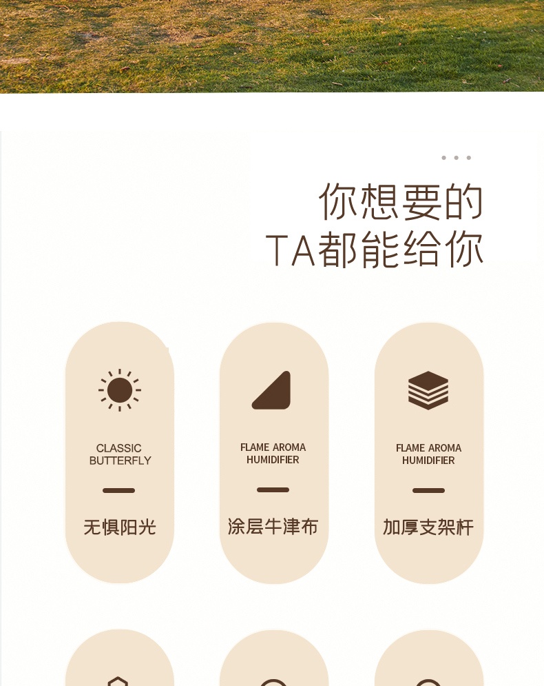 商品[国内直发] OLYMMONS|天幕帐篷户外防风防晒涂银野餐露营装备六角蝶形遮阳棚野炊,价格¥332,第7张图片详细描述