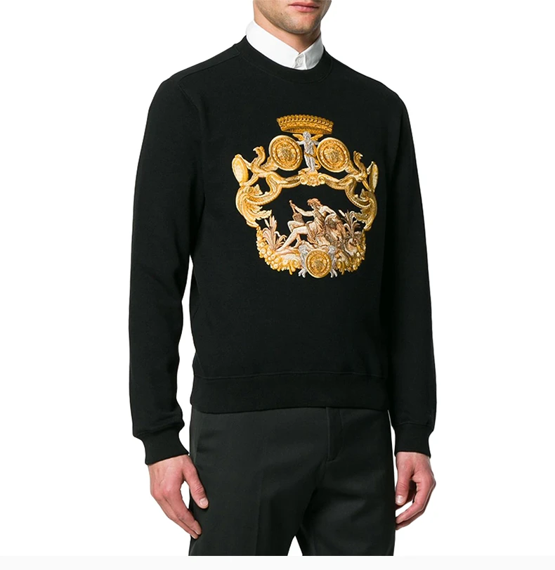 商品Versace|VERSACE 黑色男士卫衣/帽衫 A80034-A226516-A008,价格¥4185,第4张图片详细描述