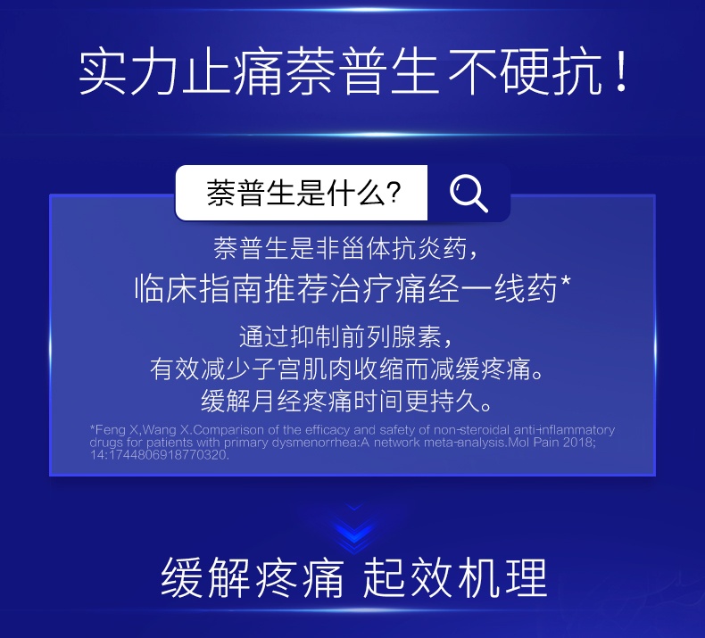 商品Bayer|Naprogesic拜耳Bayer痛经小蓝片女性生理期姨妈痛缓释止痛药24粒,价格¥128,第3张图片详细描述